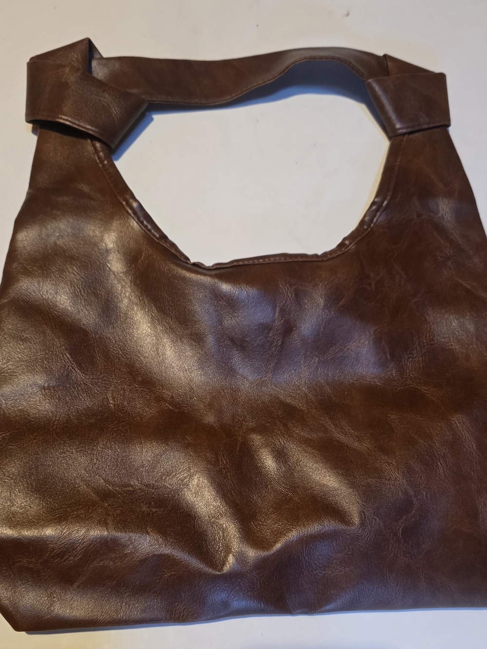 Classic Brown Women's Tote Bag - Soft Faux Leather